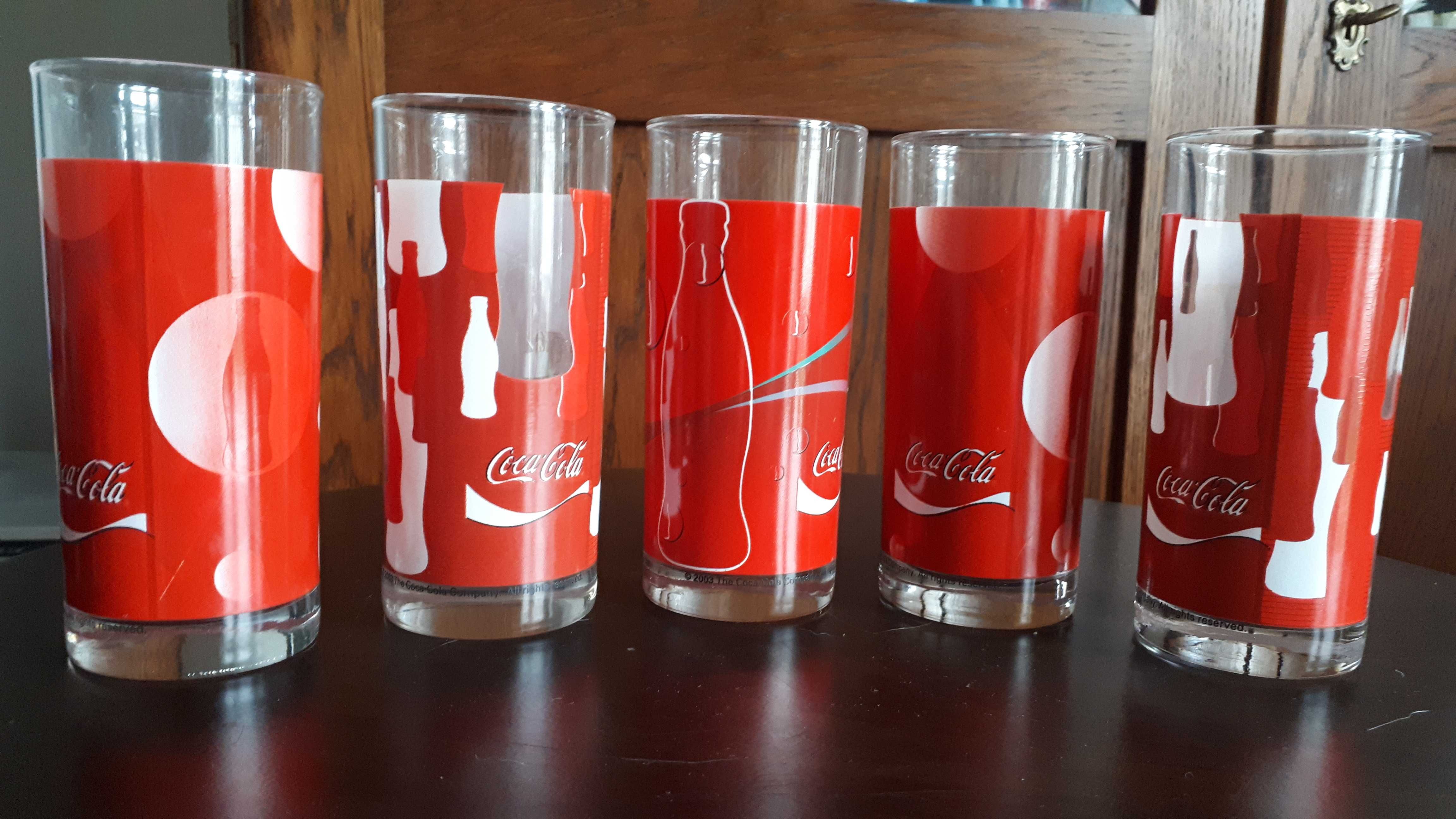 Limitowane szklanki Coca-Coli z lat 90-tych -5 szt