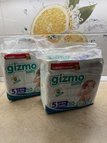 Підгузки 5 памперсы joy Gizmo baby dry 5, 11-25кг, 30штук