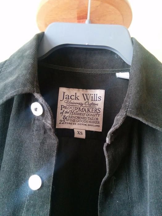 Jack Wills - Męska sztruksowa koszula w kolorze khaki rozm. XS