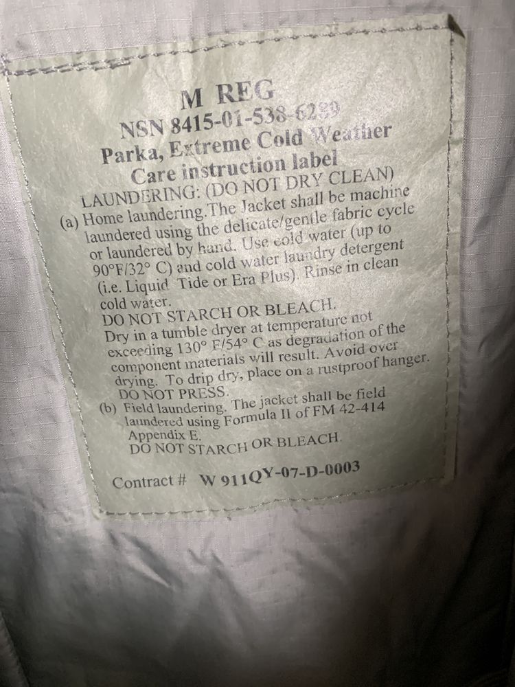 Kurtka zimowa us army ECWCS lll foliage green Medium Regular