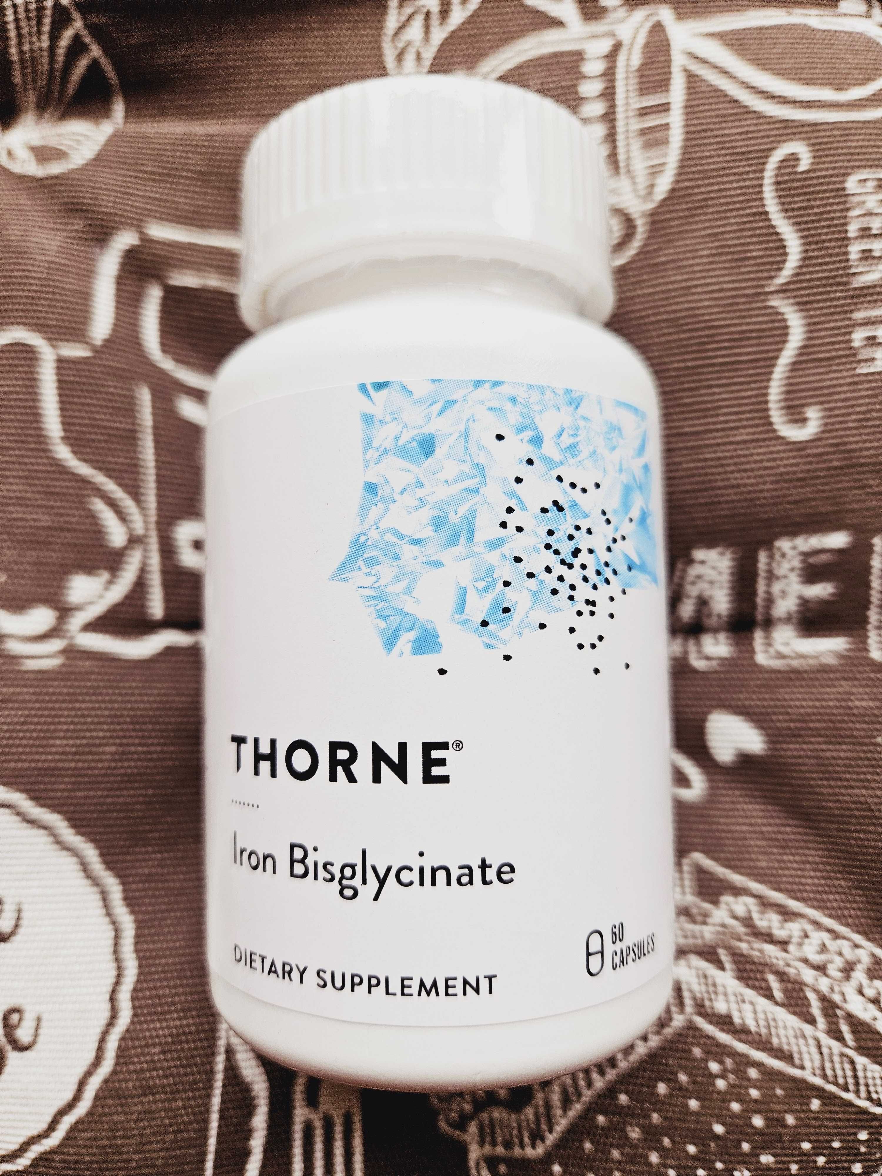 Thorne залізо бісгліцинат железо бисглицинат 25 мг 60 капсул торн