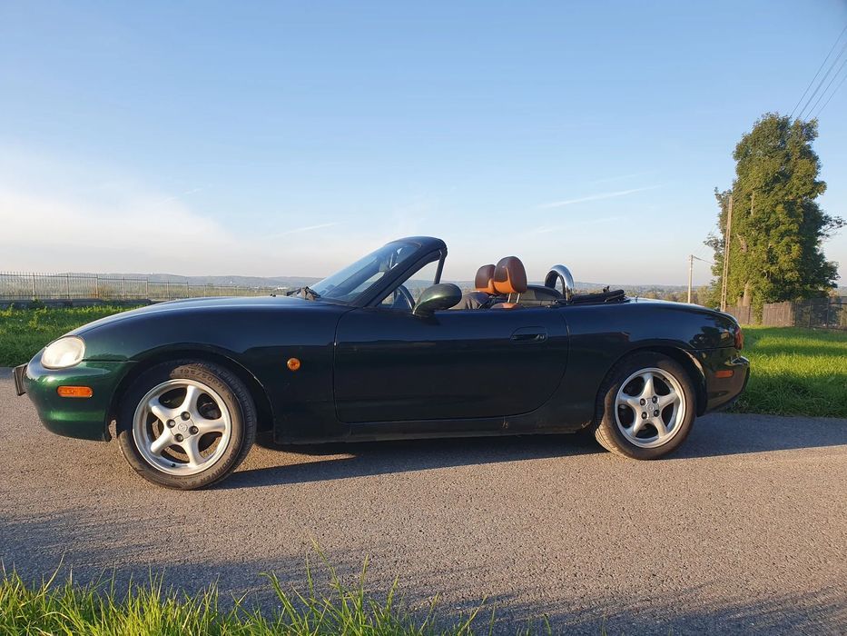 Mazda MX-5 Mazda MX‑5 1.6 1999 – zielona, skóra, dach po regeneracji, roll bary!