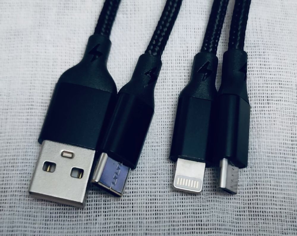 Кабель зарядка USB 3 в 1 Type-C IPhone Lightning Micro