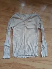 Bluzka obcisła plisowana sweterek dopasowany
