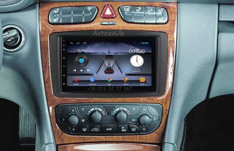 Магнитола Mercedes Benz VITO w209 w203 w463 2 дин CarPlay Android 13