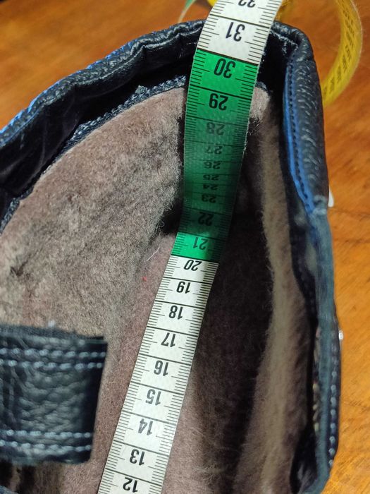 Кожаные зимние ботинки детские на мальчика, девочку, мех овчина 35 р