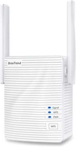 BrosTrend AC1200 wzmacniacz Wi-Fi, dwupasmowy 5 i 2,4 GHz 1200 Mbit/s