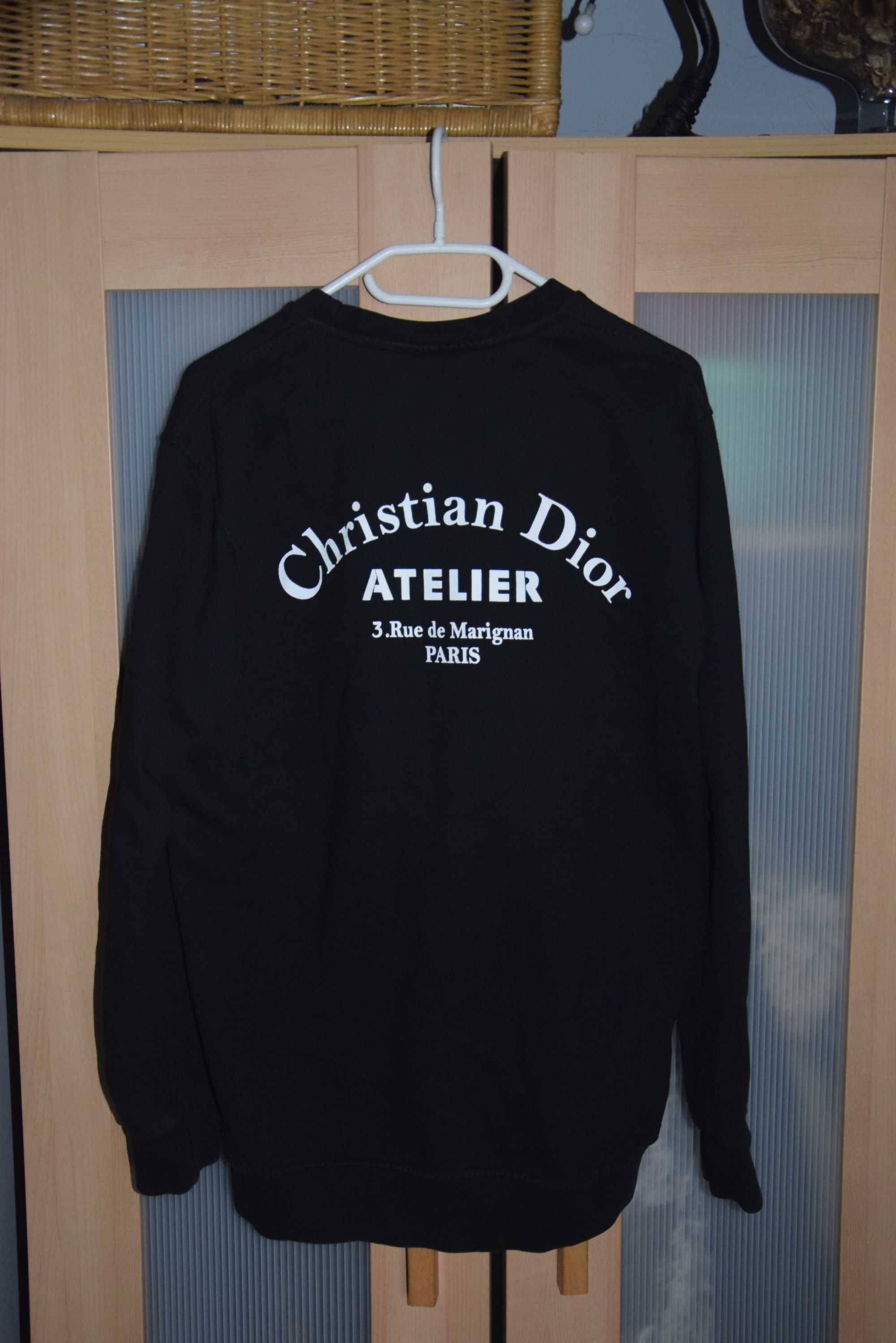 Christian Dior czarna bluza L luźna