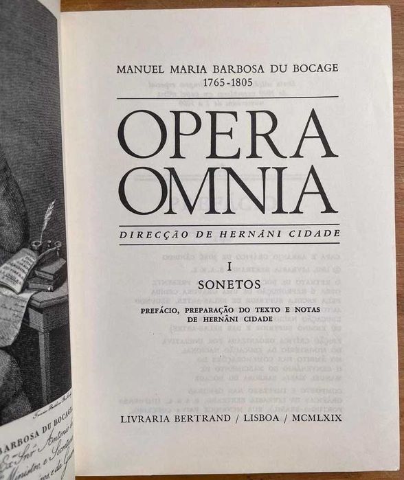 Opera Omnia: Sonetos  - Bocage. Vol. I