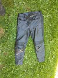 spodnie skorzane motocyklowe czarne roz 50