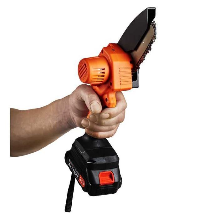 AKUMULATOROWA piła łańcuchowa 4" mini pilarka 4 cale 21V 1.5Ah ZESTAW