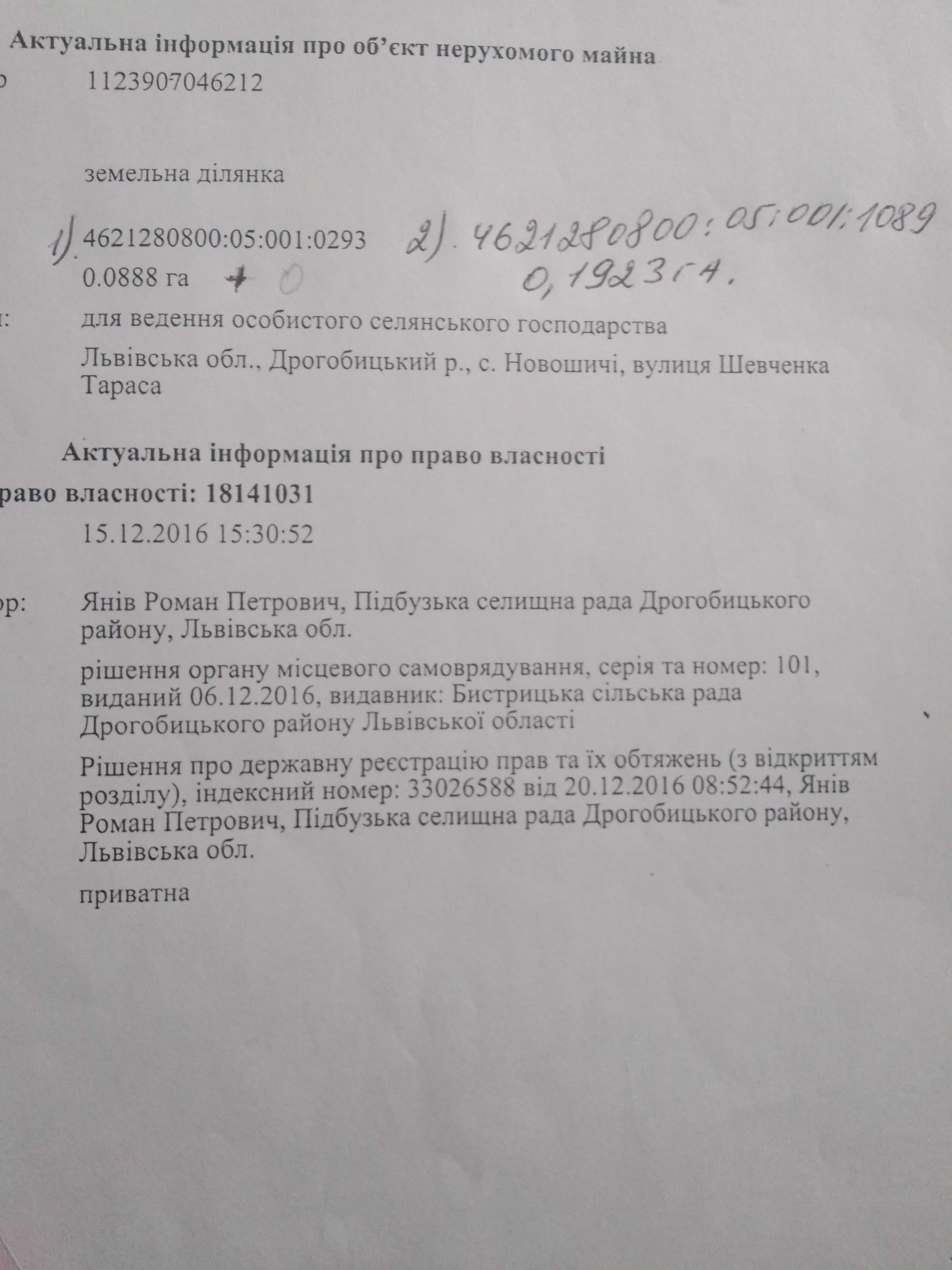 Продам земельну ділянку