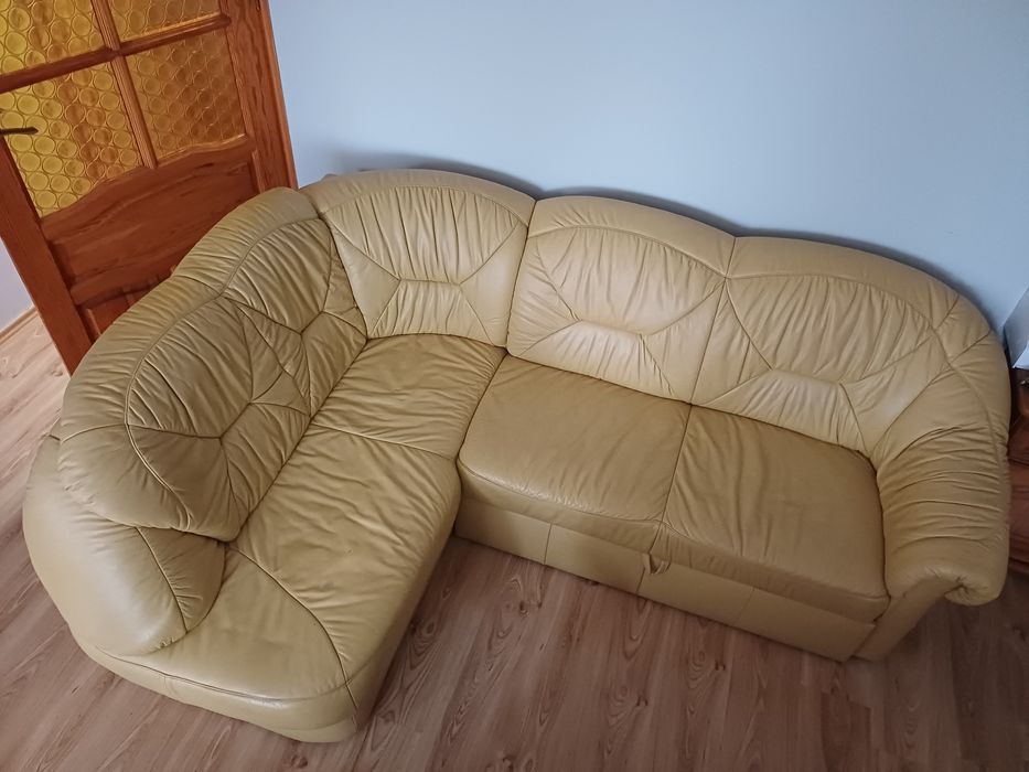 Sprzedam używaną kanapę skórzaną