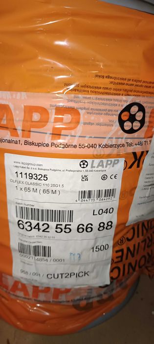 Przewód 25x1,5 olejoodporny