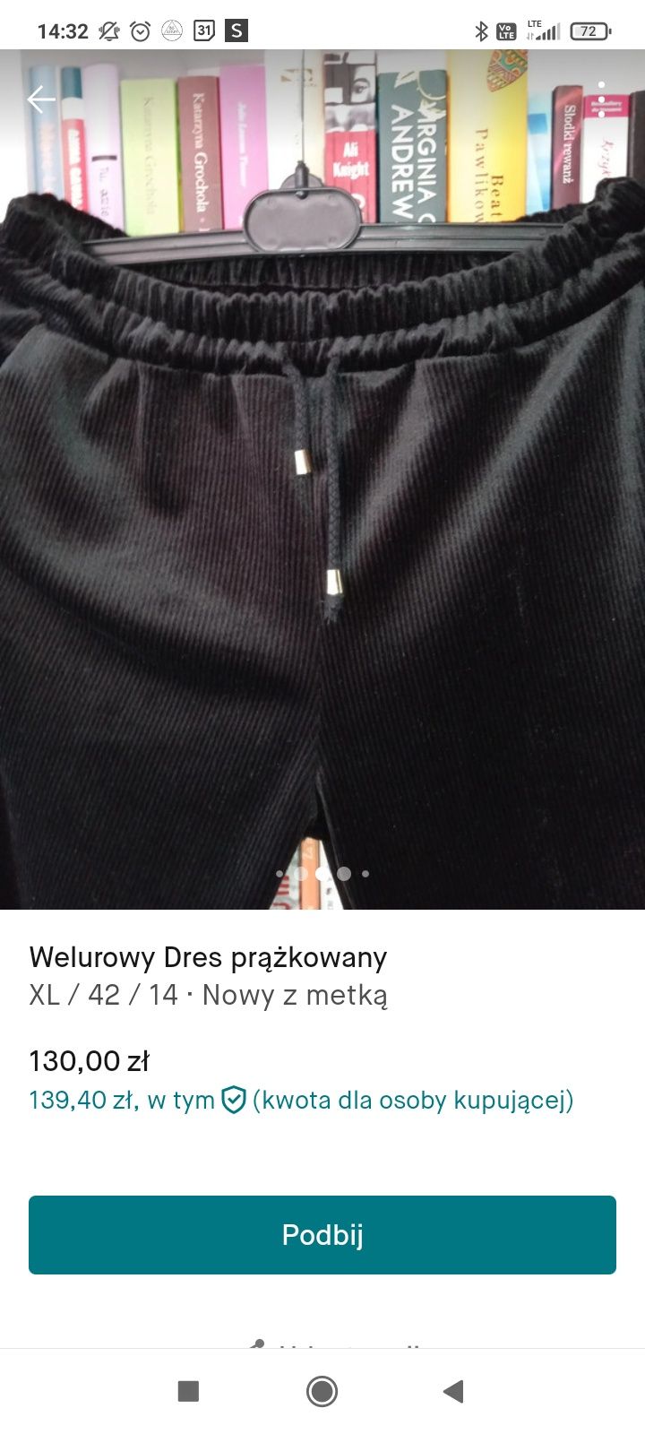 Włoski welurowy dres