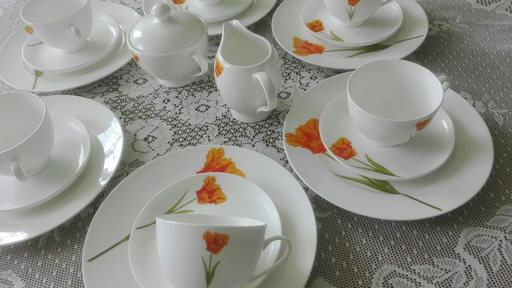 Zestaw Kawowy porcelana 14 szt