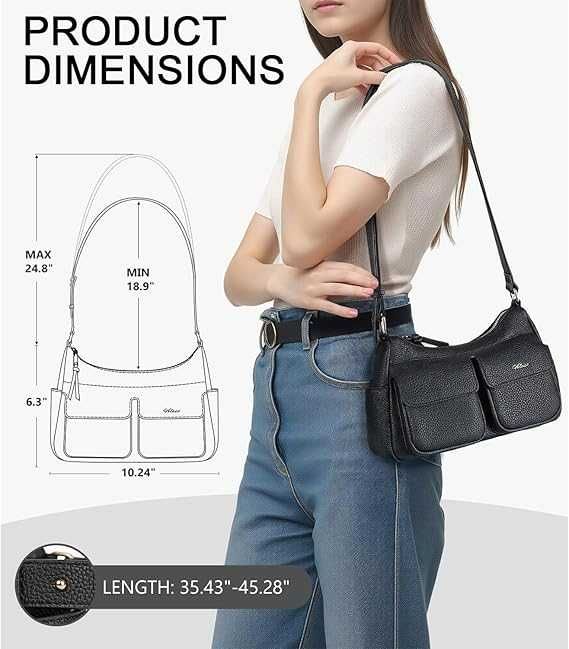 Жіноча сумка через плече HILAEX,чорна