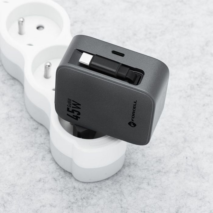 Forcell Ładowarka F-Energy GaN USB C 45W szara