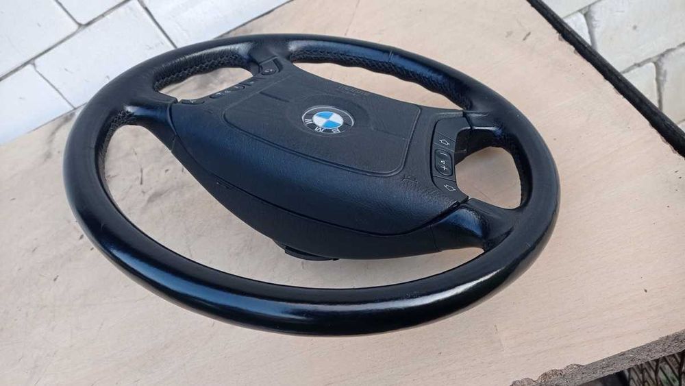 Idealna Fabryczna Kierownica Obszyta Skórą + Multifunkcja BMW E38 E39