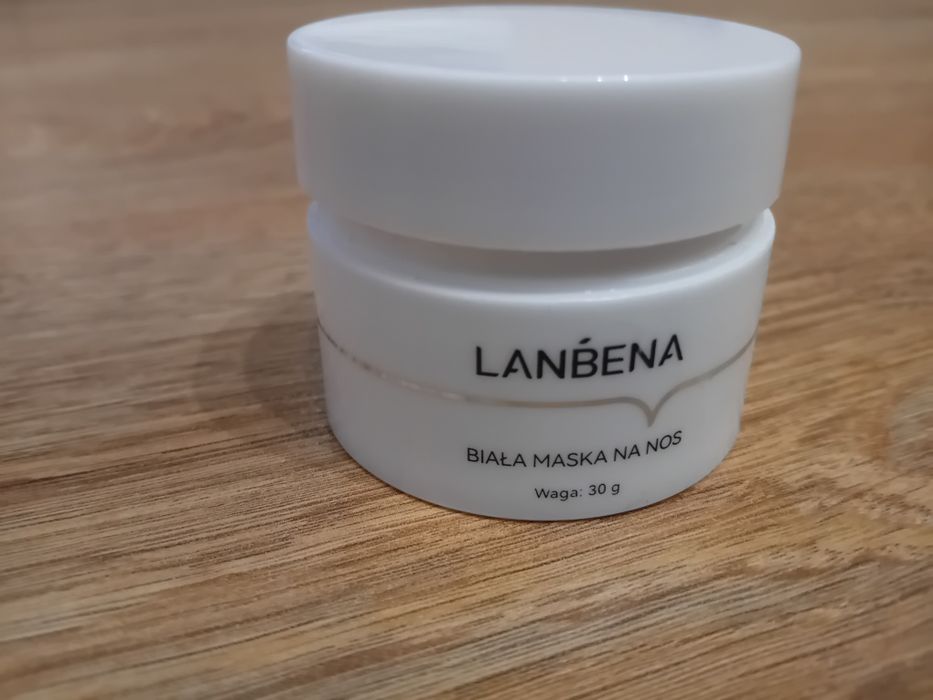 Lanbena Biała maska na nos, na wagry, sama maska bez plastrów,  sposób