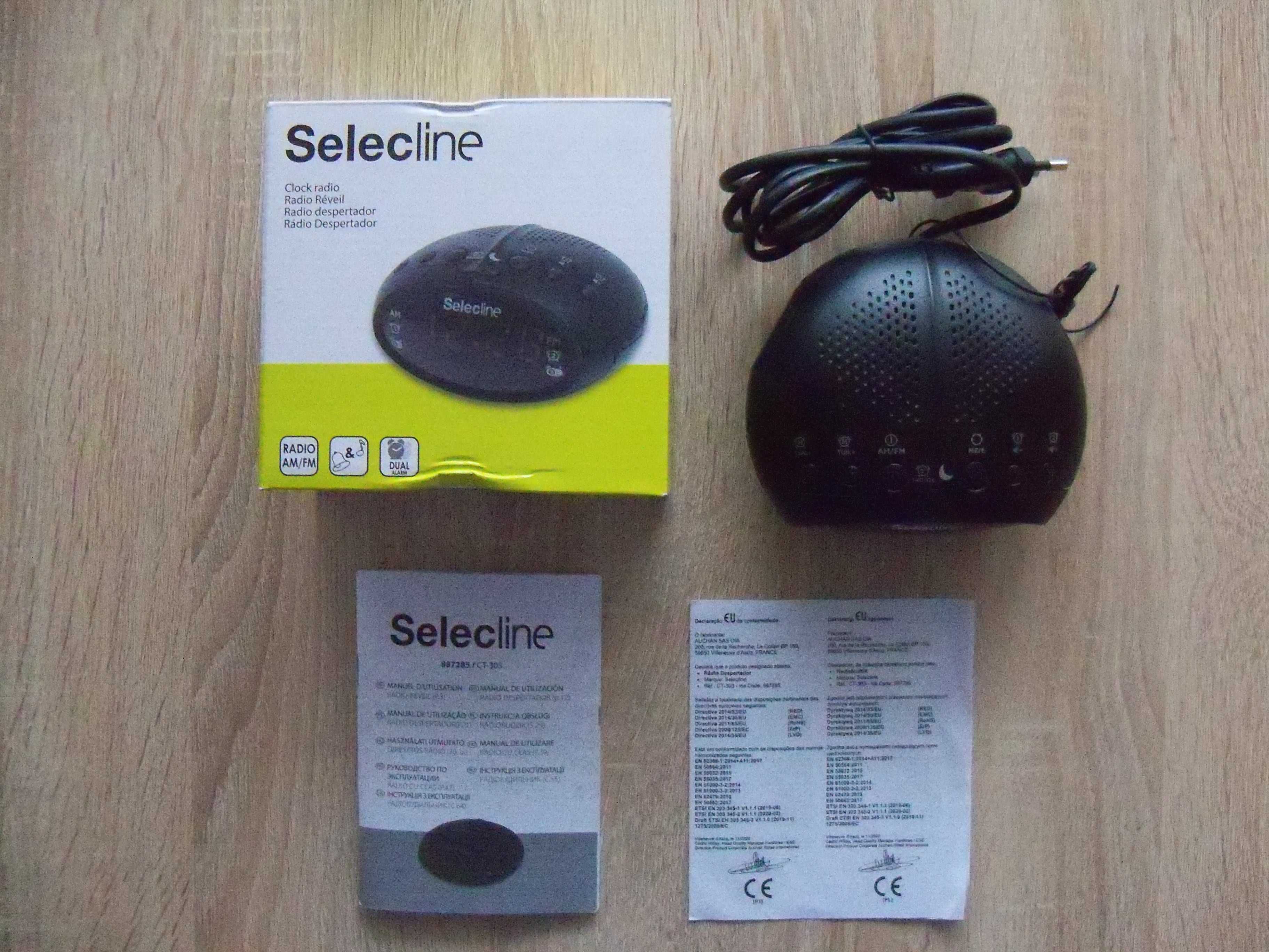 Radiobudzik, zegarek z radiem i budzikiem Selecline