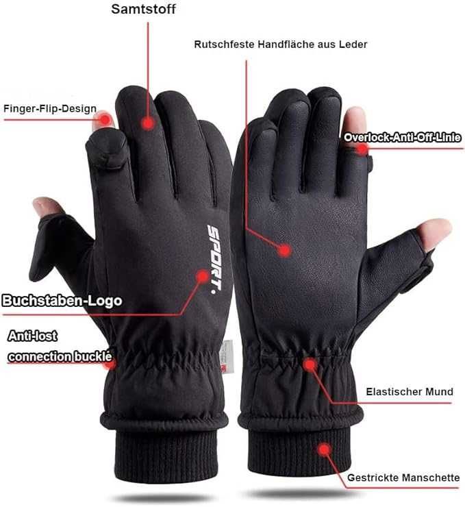 Rękawice zimowe sportowe rowerowe 3M Thinsulate wodoodporne XL