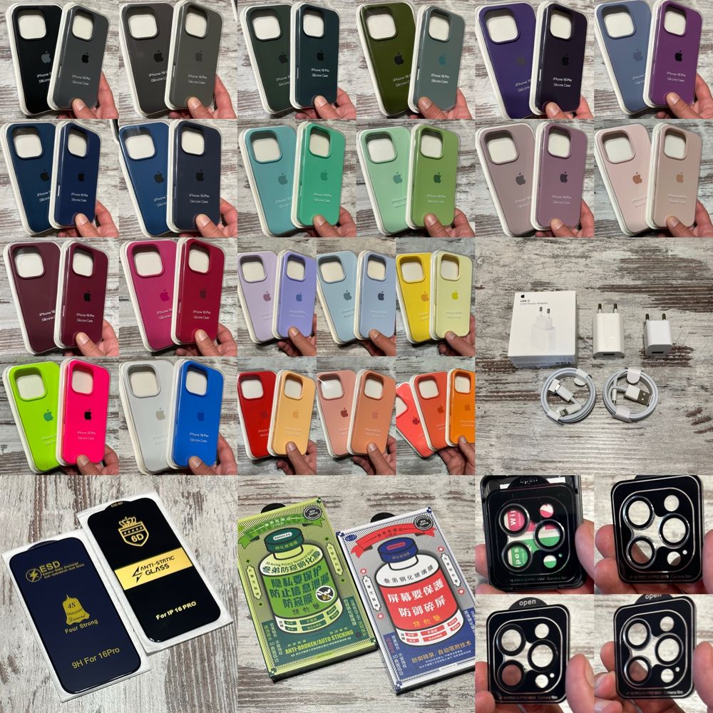 Чехол Iphone 16 pro silicon case full микрофибра айфон 16 про чехлы