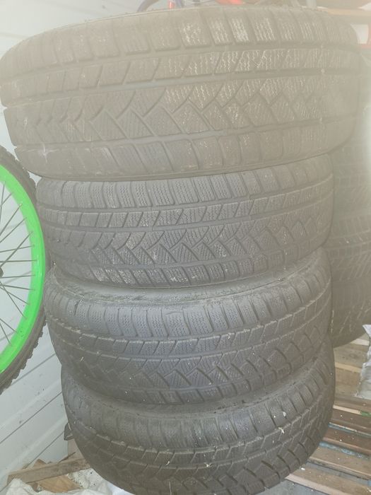 Opony zimowe na felgach stalowych Golf 4, bieżnikowane