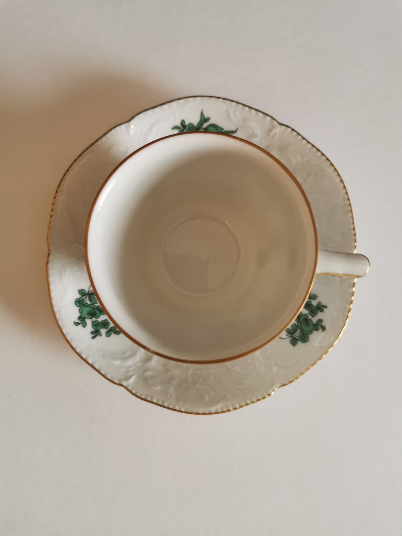 Rosenthal Sanssouci Grüne Blume/Zielony Kwiat Filiżanka i spodek
