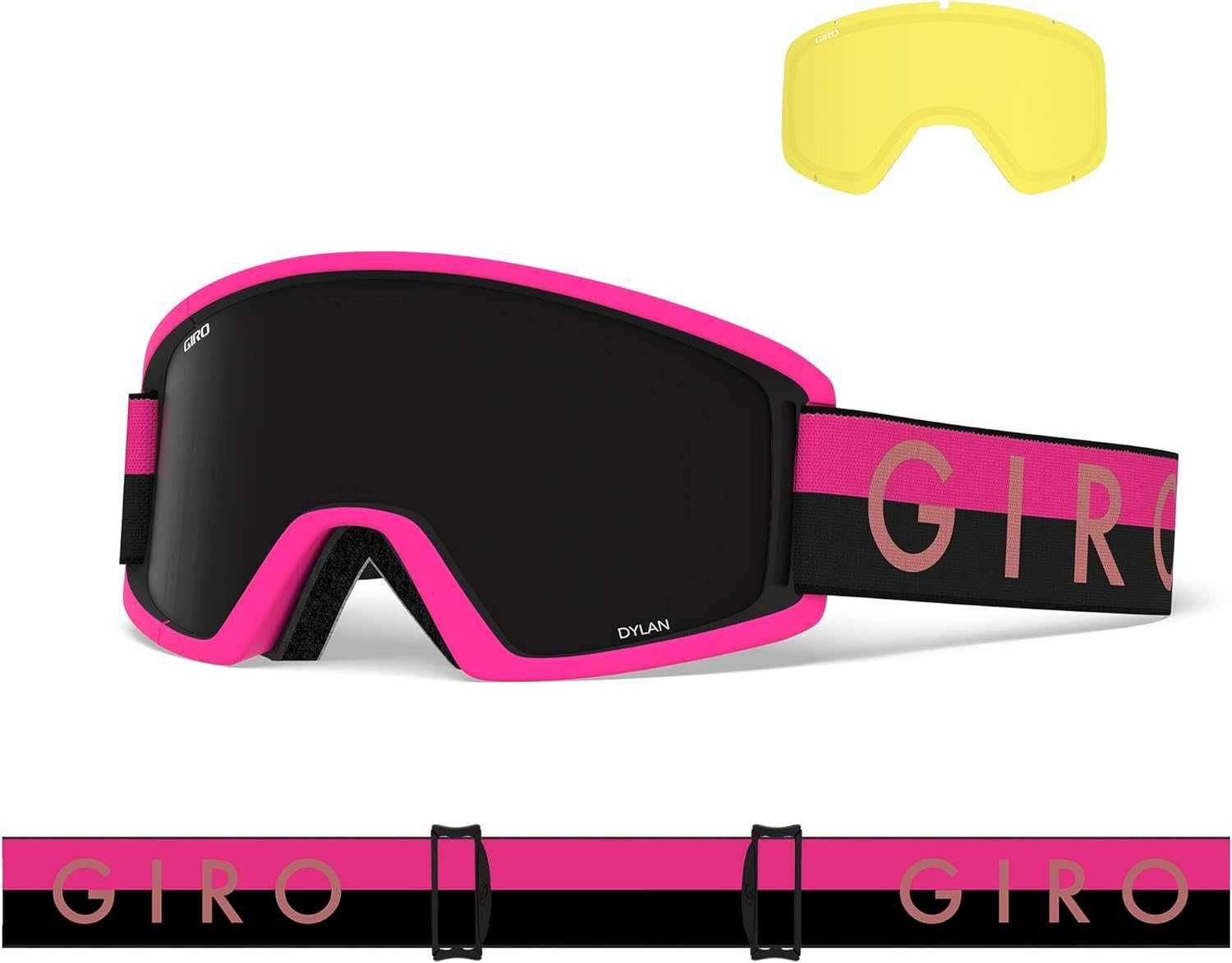 Gogle Giro Dylan Black/pink throwback narciarskie snowboard