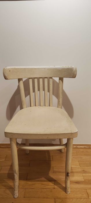 Stare drewniane krzesła , oryginalny PRL lata 60-te. Cena za 4 sztuki