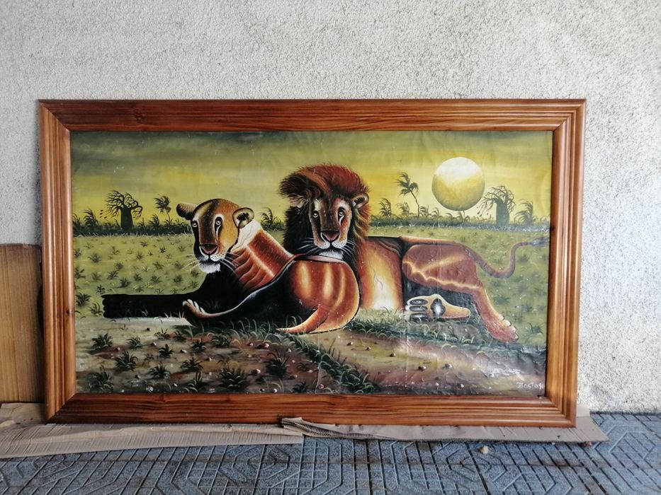 Quadro Leões 2,25x1,36