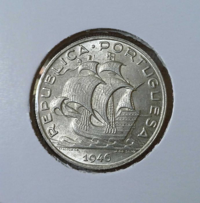 Moeda 5$00 1946 Soberba prata
