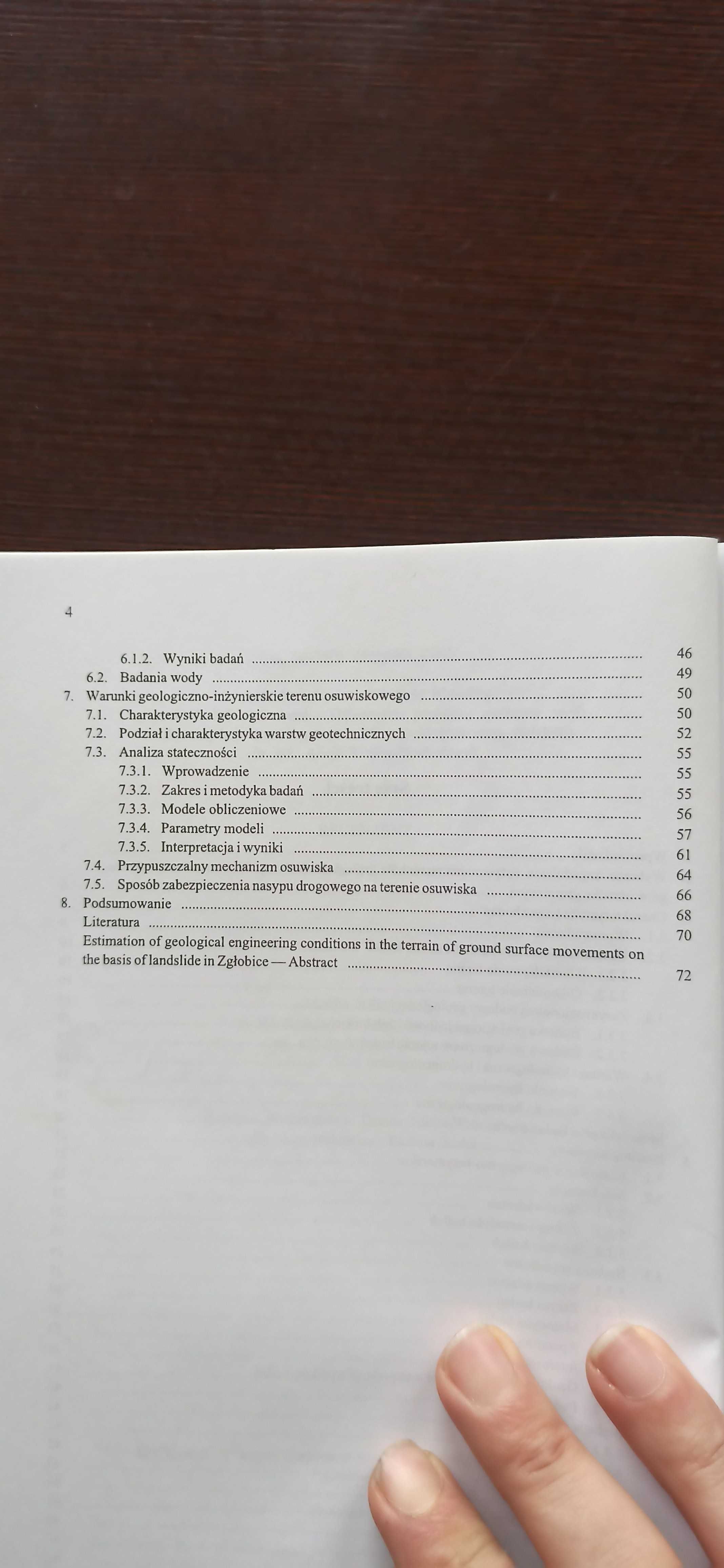 Warunki geologiczno-inżynierskie osuwisko Zgłobice DK4