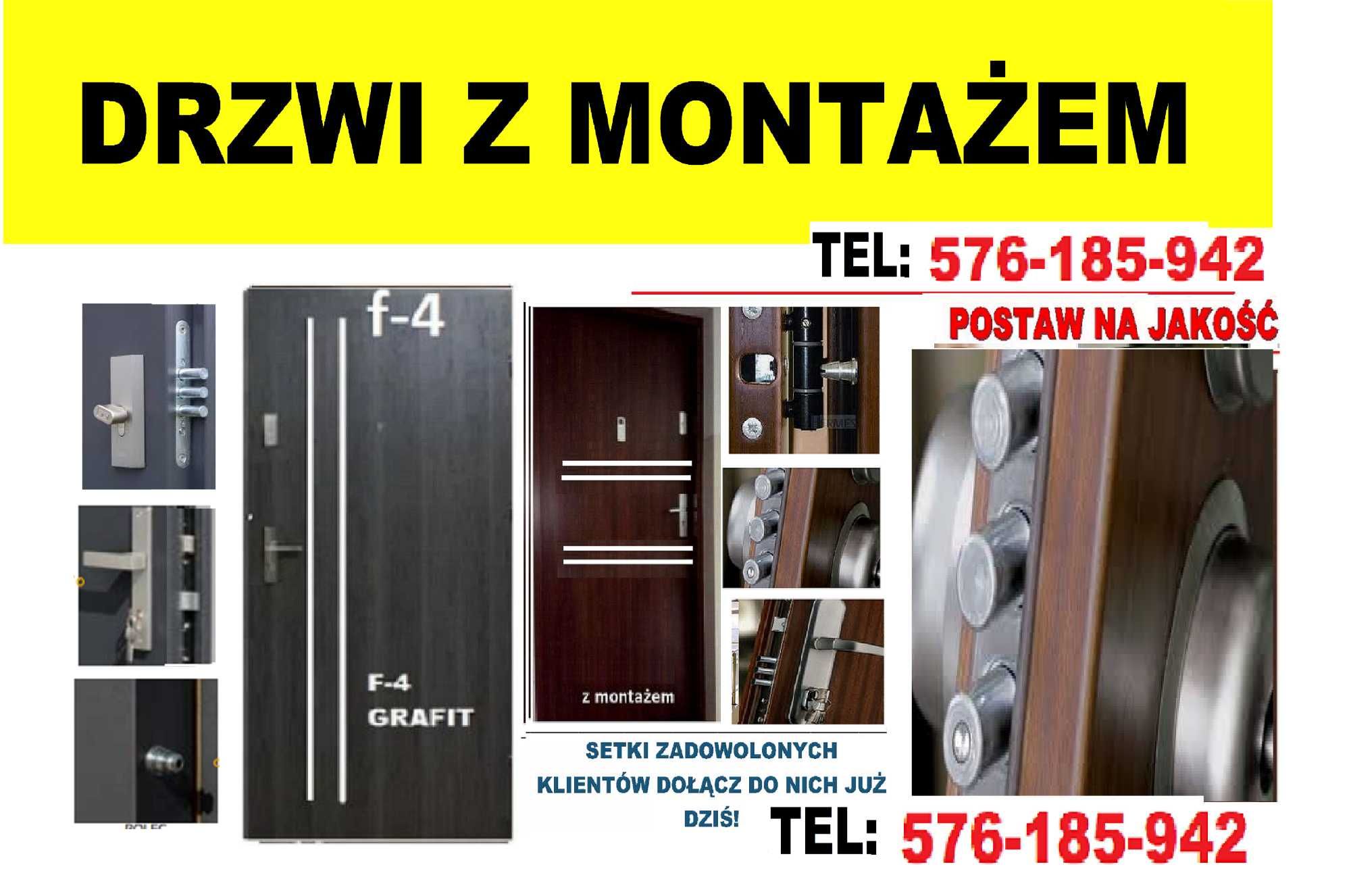 Drzwi z MONTAŻEM ,zewnętrzne ,WEJŚCIOWE do mieszkania-wewnątrzklatkowe