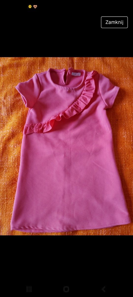 Różowa sukienka Pepco rozmiar 116