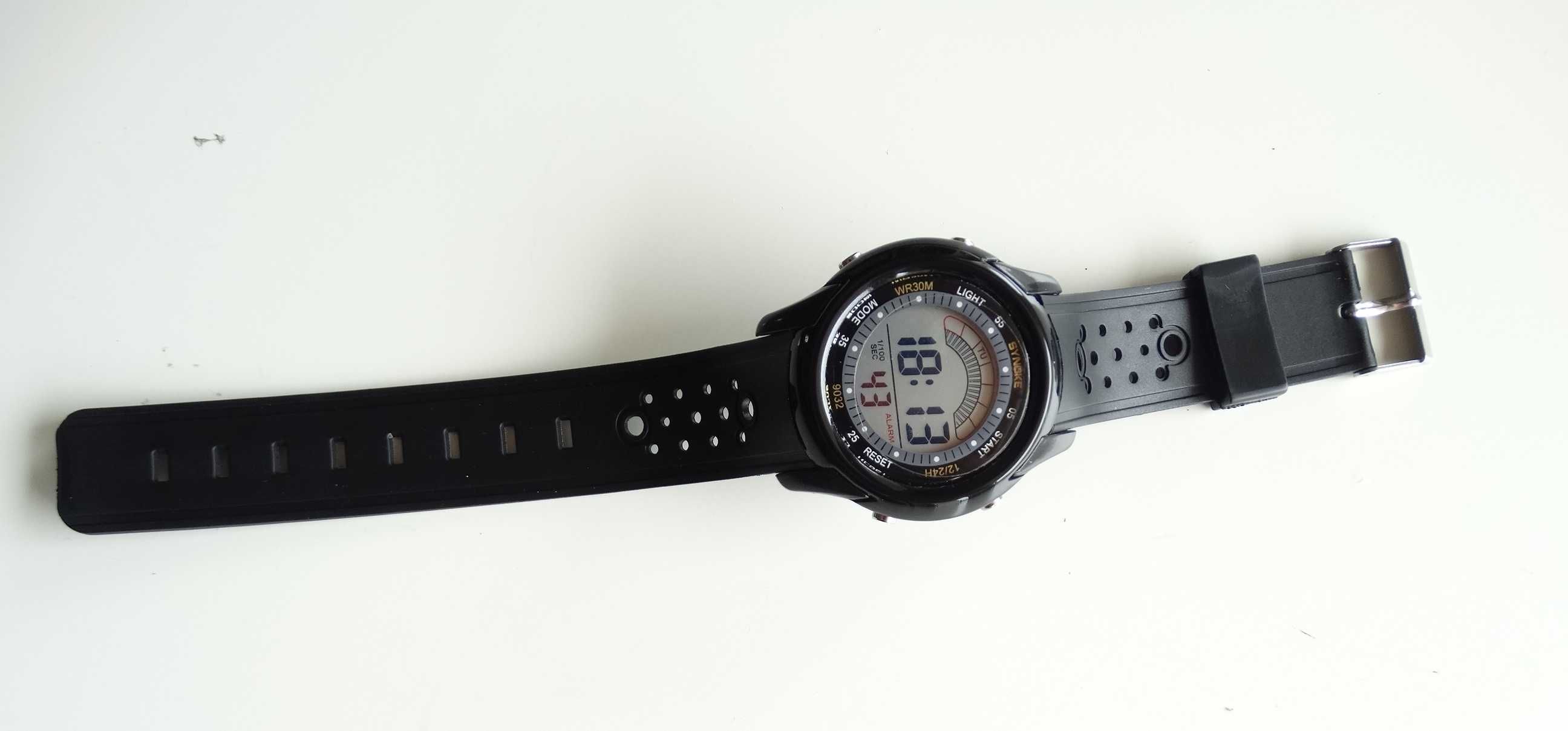 Męski zegarek elektroniczny damski cyfrowy LED alarm stoper retro