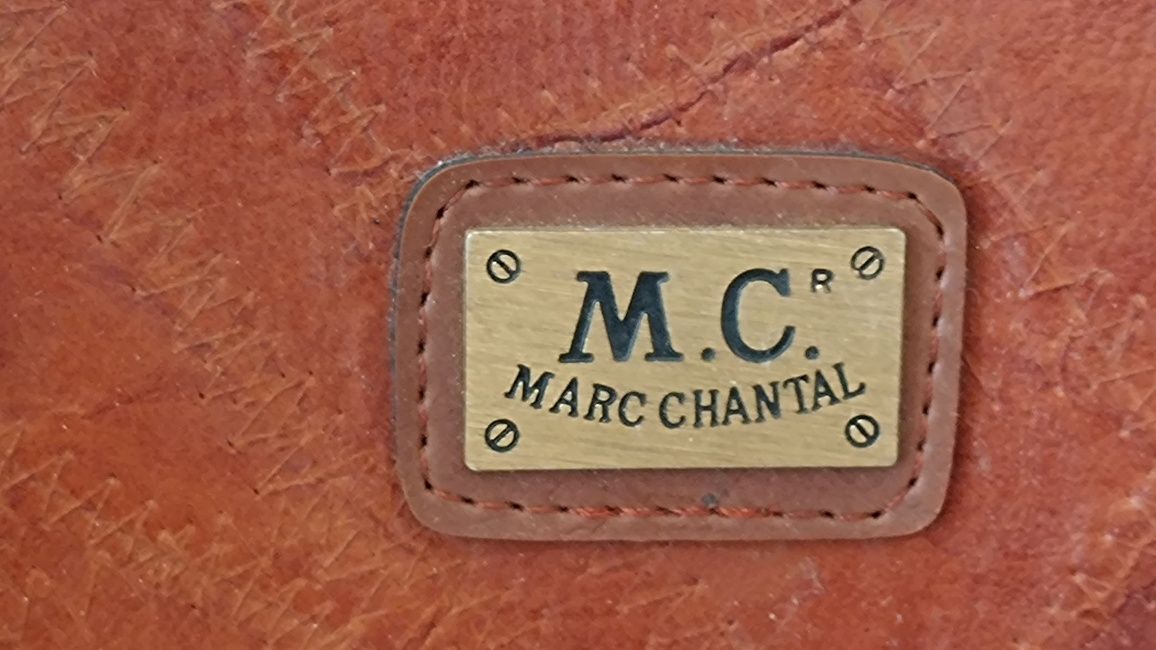 Vintage.Skórzana aktówka MARC CHANTAL. Nowe.