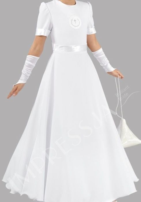 *Impressja* cudna sukienka alba komunijna bolerko torebka halka R.140