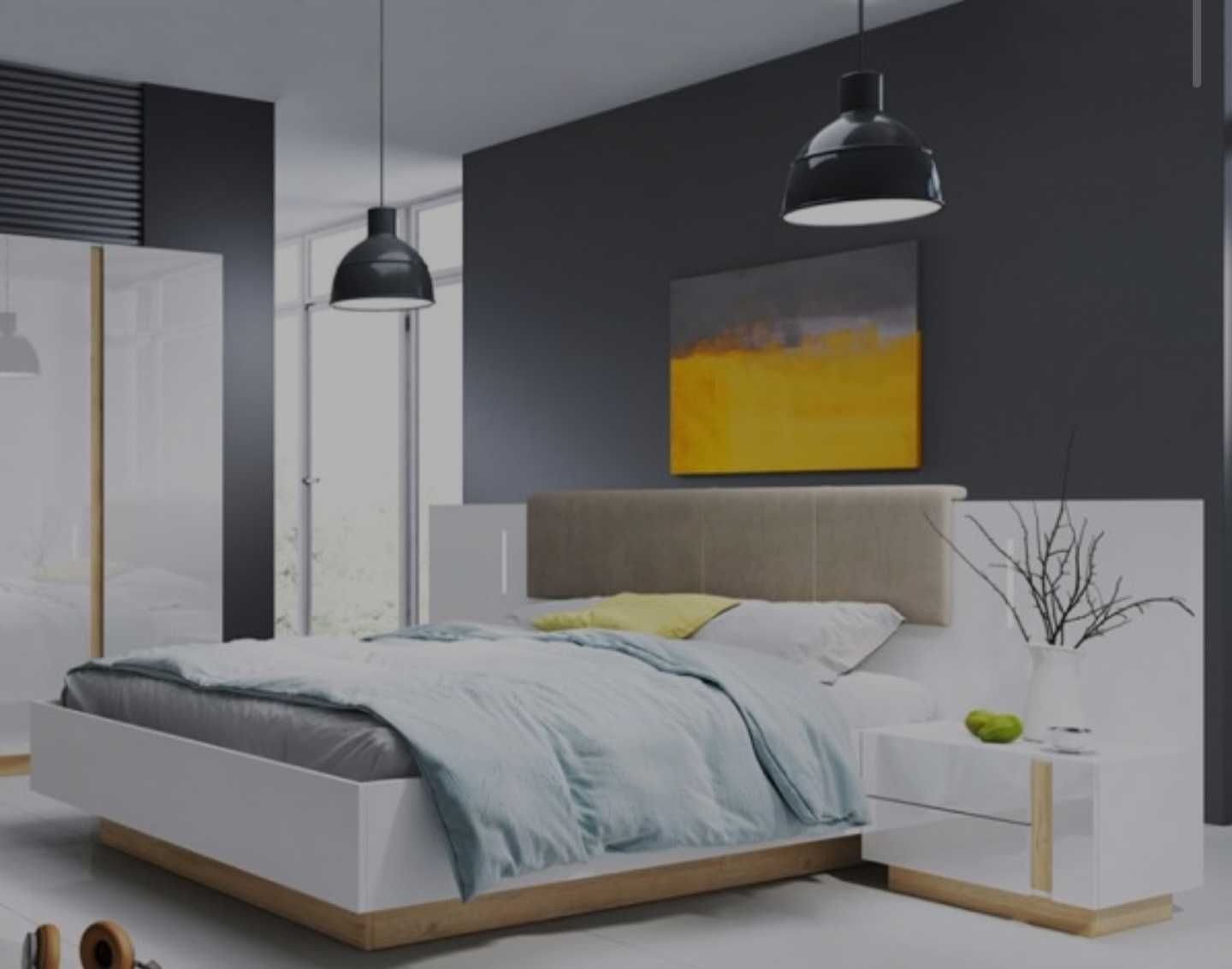 Quarto com mesas de cabeceira com Led Tudo novo