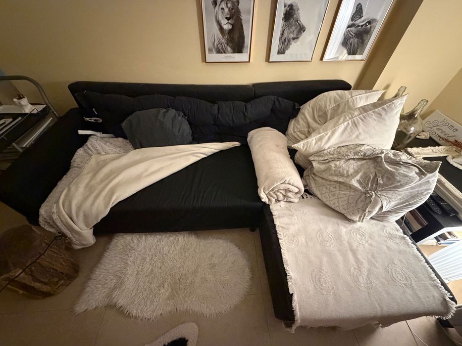 Sofá cama c/ chaise longue(sem mbway)