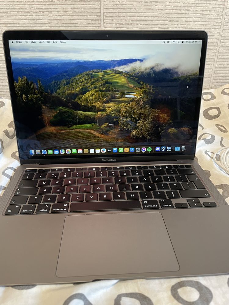 Macbook air 13 cali m1/kondycja baterii 97%/8GB RAM/256GB SSD/