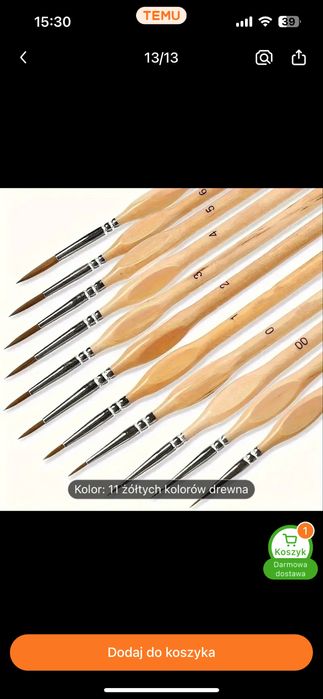 Pędzle pędzelki precyzyjne akcesoria modelarskie