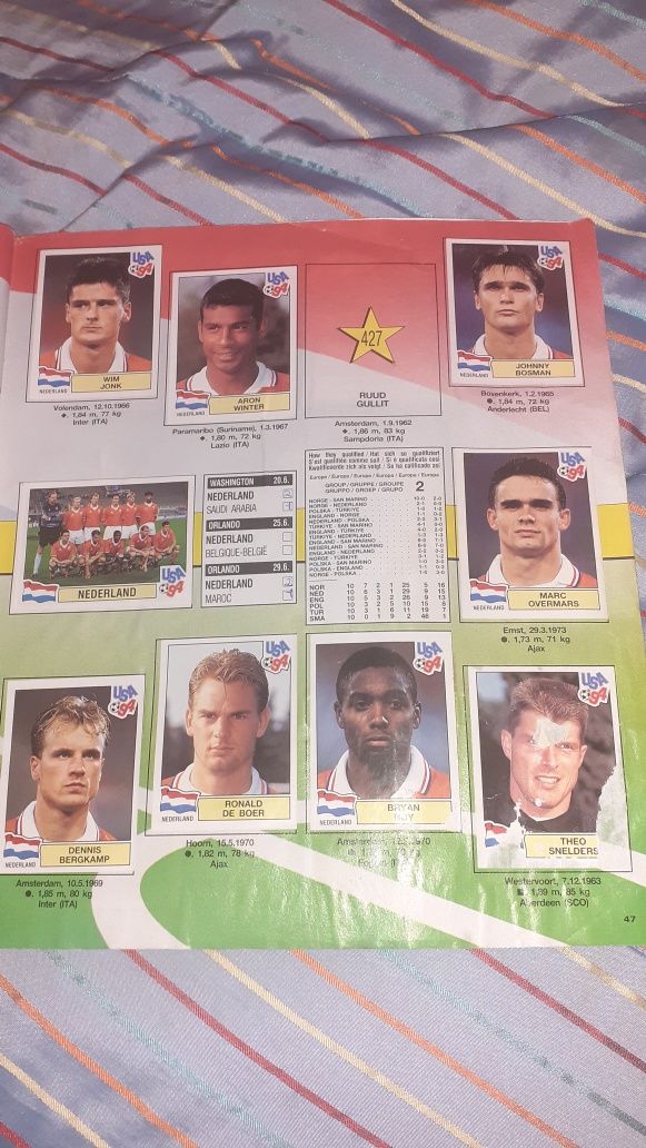 Caderneta USA 1994 Panini futebol mundial