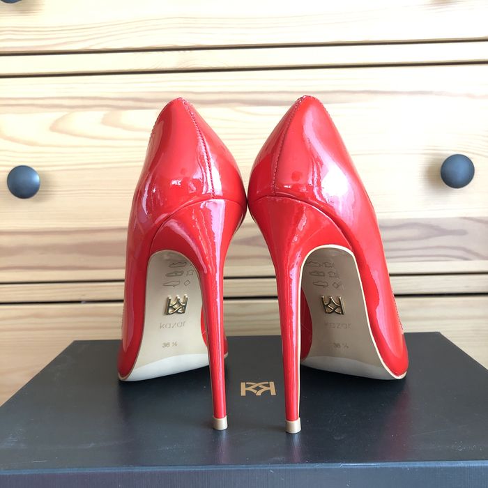 Kazar Natalie szpilki lakierki czerwone nowe rozm. 36,5 obcas 12cm