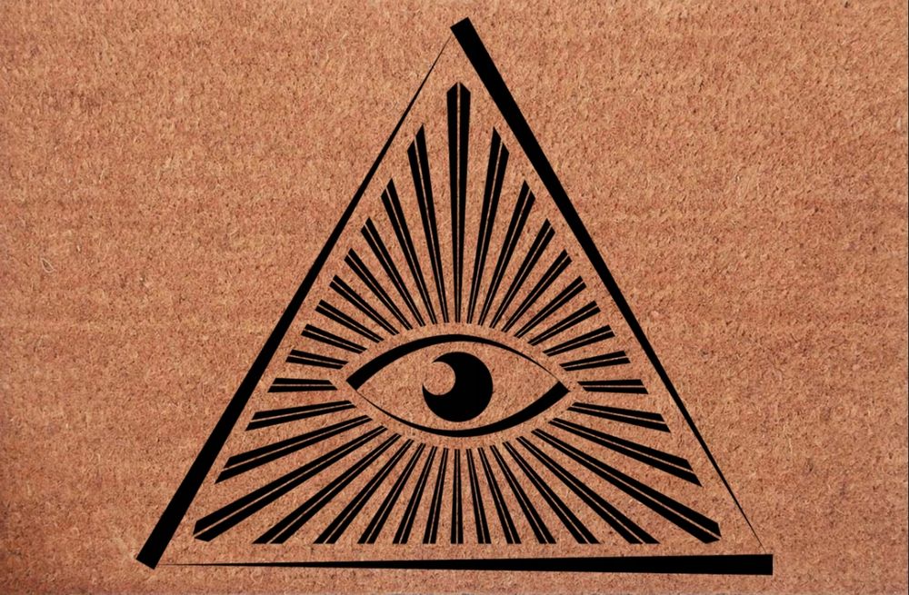 wycieraczka wejściowa pod drzwi illuminati massoni ciekawa wycieraczka