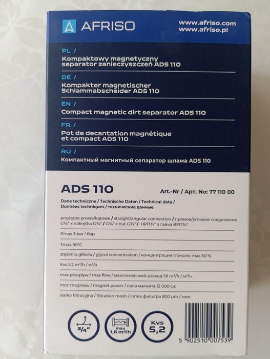 Separator zanieczyszczeń AFRISO ADS 110