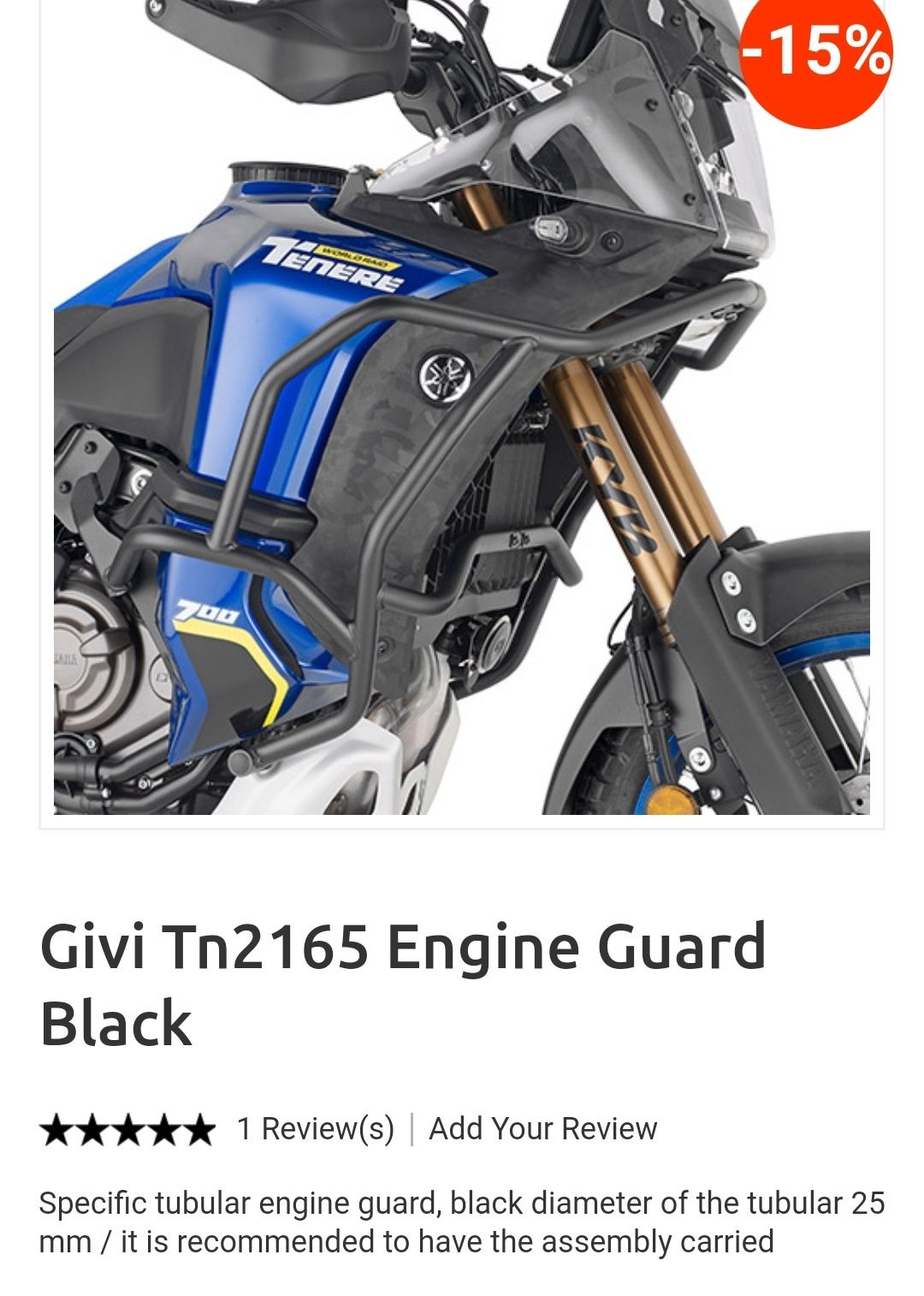 Crash bars givi  Tenere 700 worldraid