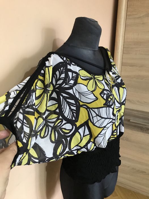 Komplet żóto- czarny nluxka i spodenki Moda Grinta roz. M