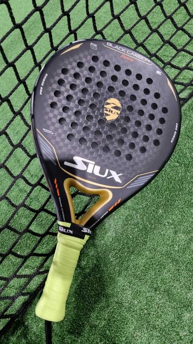 Raquete padel Siux black carbon luxury